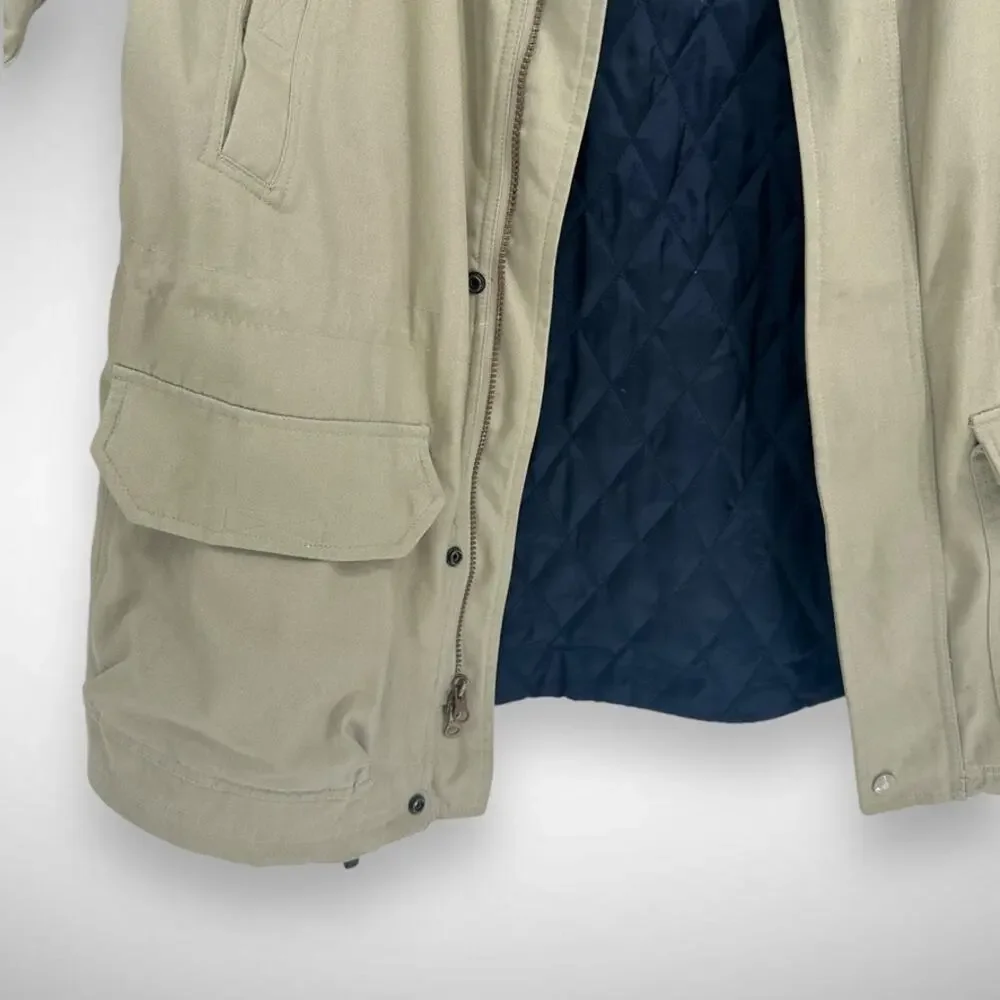 J. Crew Men's M‎ Insulated Barn Jacket Khaki Tan Utility Workwear Chore Coat